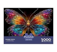 Unique 1000 Piece Jigsaw Puzzle - Colorful Butterfly Flowers Artistic Insects, Impossible Hard Difficult Challenging Puzzles, Unique Home Decor, Birthday Gifts for Children Boys Girls 70x50cm/1000pcs