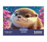Unique 1000 Piece Jigsaw Puzzle - Cute Fantasy Otter Artistic Animals, for Stress Relief & Fun, for Home Decor, Birthday Gifts for Children Boys Girls 52x38cm/1000pcs