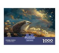Unique 1000 Piece Jigsaw Puzzle - Hedgehog Artistic Animals, Impossible Hard Difficult Challenging Puzzles, Beautiful Decoration, Birthday Gifts for Children Boys Girls 70x50cm/1000pcs