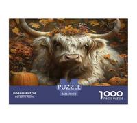 Unique 1000 Piece Jigsaw Puzzle - Hochlandskühe Artistic Animals, for Stress Relief & Fun, for Home Decor, Birthday Gifts for Children Boys Girls 70x50cm/1000pcs