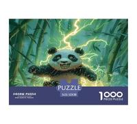 Unique 1000 Piece Jigsaw Puzzle - Panda Artistic Animals, Impossible Hard Difficult Challenging Puzzles, Beautiful Decoration, Birthday Gifts for Children Boys Girls 52x38cm/1000pcs