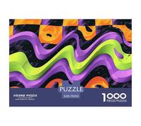 Unique 1000 Piece Jigsaw Puzzle - Psychedelic Graffiti Artistic Patterns, for Stress Relief & Fun, Home Decoration, Birthday Gifts for Children Boys Girls 70x50cm/1000pcs