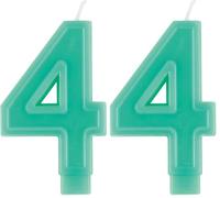 Unique 11794 - Birthday Candle - 9 cm - Raised Border Shape - Number 4 - Green Colour - 1 Count (Pack of 2)