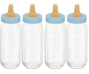 Unique 13580 Blue Baby Shower Fillable Feeding Bottles 2 Pcs (Pack of 2)