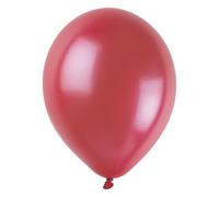Unique 14693 - Pearlized Latex Balloons - 30 cm - Red Colour - 50 Count (Pack of 1)