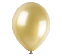 Unique 14706 Pearlized Latex Balloons-30 cm-Dark Gold Colour-50 Count (Pack of 1)