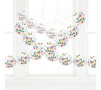 Unique 15 Pieces 12" Confetti Latex Balloon Garland Kit