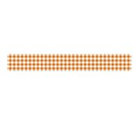 Unique 16477 Kraft Paper Table Runner Roll-2.2 m-Orange Gingham-Citrus Fruit Summer Party-1 Count (Pack of 1)