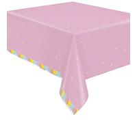 Unique 16756 Plastic Foil Tablecloth-2.13 m x 1.37 m-Pastel Ice Cream Summer Party-1 Count (Pack of 1), Multicolour