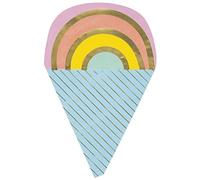 Unique 16766 Shaped Paper Napkins-16.5 cm-Pastel Ice Cream Summer Party-16 Count (Pack of 1), Multicolour, Mittel