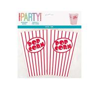 Unique 19577 Popcorn Boxes-10 Count (Pack of 1), Multicolour