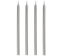 Unique 19981 5" Silver Birthday Candles, Pack of 12