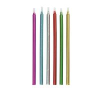 Unique 19984 5" Metallic Birthday Candles, Pack of 12