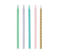 Unique 19986 5" Pastel Spiral Birthday Candles, Pack of 12