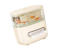 Unique 2 in 1 Fish Tanks and Tissue Box Holder with Drain Hole Included for Maintenance Perfect Decors Accessory for Various Rooms Home Decors