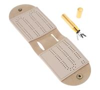 Unique 2 Track Cribbage Board Portable Leather Game Set Folding With Metal Pegs Enduring Folding Cribbage Board With Metal Pegs