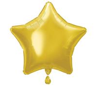 Unique 20341 Foil Star Shaped Party Balloon-50 cm-Gold Colour-1 Count (Pack of 1)