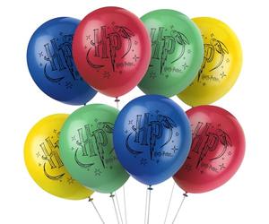 Unique 23585 Harry Potter Latex Balloons-30 cm Party-Pack of 8, Multicolour, 12"