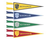 Unique 23591 Harry Potter Fabric Pennant Banners Party-Pack of 4, Multicolour