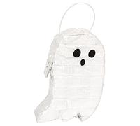 Unique 23680 Mini Spooky Ghost Pinata Favour Decoration-Happy Haunting Halloween Party-1 Count (Pack of 1), White