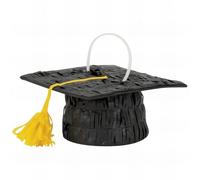 Unique 24868 Mini Pinata Favour Decoration-Stars & Caps Graduation Party, Black