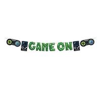Unique 25206 - Mini "Game On" Letter Balloon Banner Kit with Game Controller Cut-Outs - Gamer Birthday Party - 1 Count (Pack of 1)