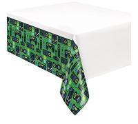 Unique 25213 Plastic Tablecloth-2.13 m x 1.37 m-Gamer Birthday Party-1 Count (Pack of 1), Multicolour