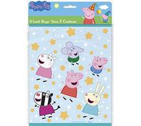 Unique 30382055 Peppa Pig Plastic Loot Bags - 8 Count