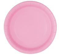 Unique 30877EU - Eco-Friendly Paper Plates - 23 cm - Baby Pink Colour - 8 Count (Pack of 1)