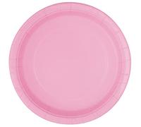 Unique 30879EU - Eco-Friendly Paper Plates - 23 cm - Baby Pink Colour - 16 Count (Pack of 1)