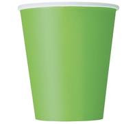 Unique 31426EU - Plastic Free Paper Cups - 266 ml - Lime Green Colour - 14 Count (Pack of 1)