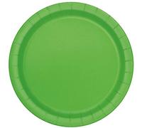 Unique 31433EU - Eco-Friendly Paper Plates - 23 cm - Lime Green Colour - 16 Count (Pack of 1)