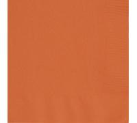 Unique 32242 Solid Luncheon Napkins | Pumpkin Orange Color Theme | 50ct, Pack of 50