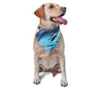 Unique 3D Animal Dolphin Dog Bandana Pet Scarf Accessories for Small Medium Dogs Cats Photo Prop, Triangle Pet Bandanas Adjustable Puppy Bib Washable Dog Kerchief Puppy Neckerchief