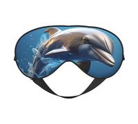 Unique 3D Animal Dolphin Print Versatile Eye Mask Full Coverage Sleep Aid Lightweight Breathable Travel Camping