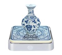 Unique 3D Paper Sculpture Calendar Designed with Blue and White Ceramic Concept Great for Study Area Display and Presents Daily Planner Calendar