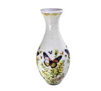 Unique 3D Puzzle Vase for Flowers Arrangement and Home Decor, Detachable Puzzle Planter Made By 160 Curved Plastic Puzzles Pieces 3D Jigsaw Puzzles for Adults (Butterfly)