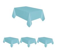 Unique 46864 - Plastic Tablecloth - 2.74 m x 1.37 m - Teal Colour (Pack of 4)