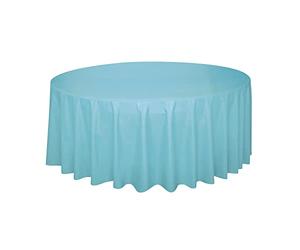 Unique 46865 - Round Plastic Tablecloth - 2.13 m - Teal Colour