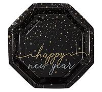 Unique 47962 - Foil Stamped Paper Napkins - 15 cm - Disco New Year Party - 16 Count (Pack of 1)