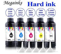 unique 5 Bottle 500ML LED UV Ink for Epson DX4 DX5 DX6 DX7 Printhead for Epson Roland Mimaki Mutoh Flatbed Inkjet Printer Soft or Hard