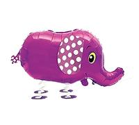 Unique 53653 Pretty Standing Foil Balloon | Walking Pet Elephant Design, Multi , Large