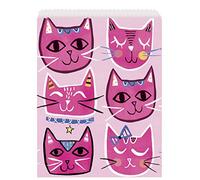 Unique 73253 Paper Pink Cat Party Bags, Pack of 8, 8 Count (Pack of 1)