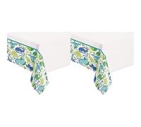 Unique 78313 Prehistoric Dinosaur Rectangular Plastic Table Cover | 1 Pc, Multicolour, 2.13 m x 1.37 m (Pack of 2)