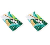Unique 78353 Safari Animals Rectangular Plastic Table Cover | 1 Pc, Print, Multicolour, 54" x 84" (Pack of 2)