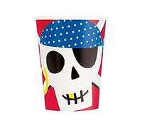 Unique 78416 Pirate Party Paper Cups | 8 Pcs, Multicolour
