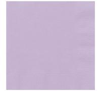 UNIQUE 80242 Paper Napkins-16.5 cm-Lavender Colour-50 Count (Pack of 1), Large Napkins