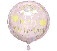 Unique 80809 Foil Birthday Balloon-45 cm-Dainty Unicorn Party-1 Count (Pack of 1)