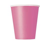 Unique 82154 - Paper Cups - 266 ml - Hot Pink Colour - 14 Count (Pack of 1)