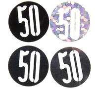Unique 83828 Black Prismatic 50th Birthday Confetti, 5 oz 1 Pack, Age 50
